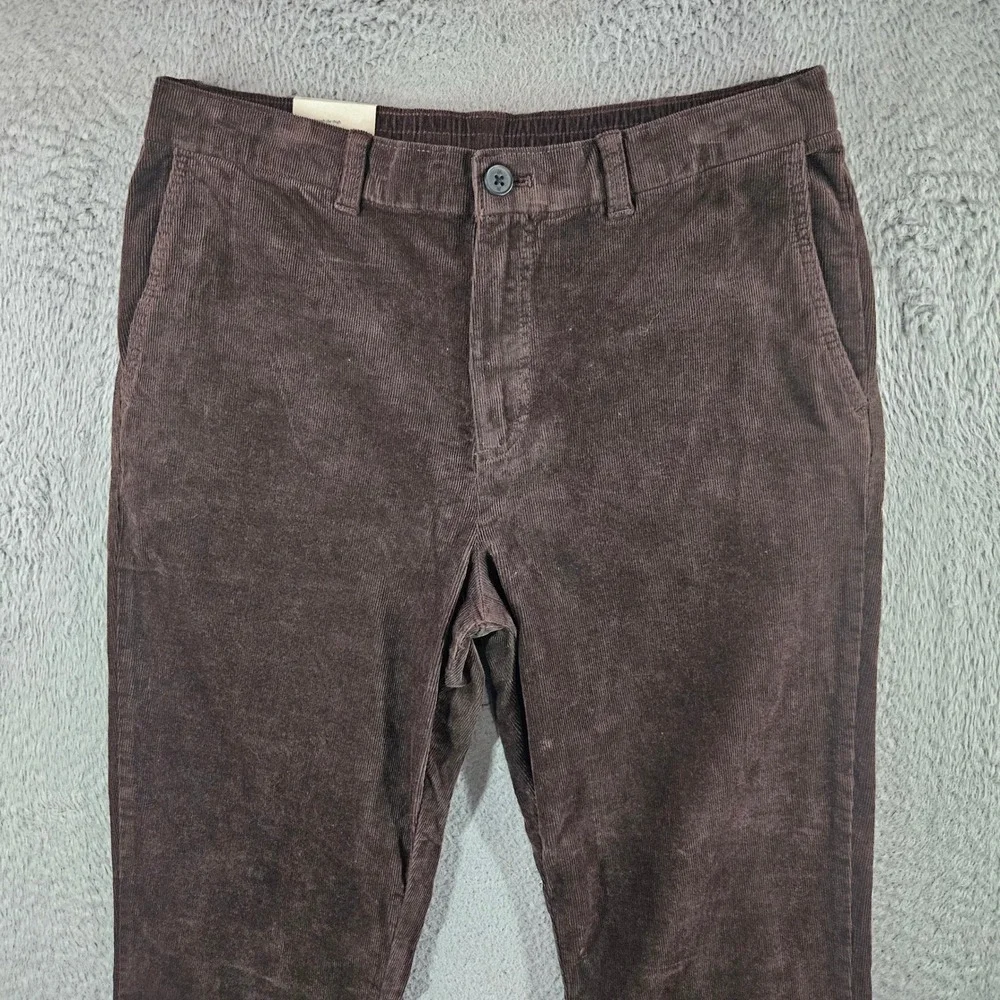 Banana Republic Mens Travel Straight Corduroy Pants Brown 32x30 NEW NWT